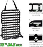 Metal Molle Panel for Vehicles & Trucks Seat Back (1 Seat Kit) – Premium 2mm Aluminum Alloy Organizer Compatible with Molle/PALS Gear, Heavy-Duty Car Storage