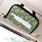 Car Tissue Holder Car Visor Organizer Tissue Box Holder for Car Sun Visor Organizer with Car Vehicle Accessories Essentials Interior for Women Men Green Striped Avocados and Daisies