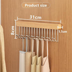 2 pack 12 inch valet rods for closets, extendable and pull-out wardrobe pole for belt hangers,tie hangers,bra organizer, exte