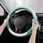 Road Comforts Steering Wheel Cover – Breathable Leather Steering Wheel Cover, Anti-Slip Grip, Universal Fit 14.5” to 15”, Hea