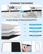 8pcs Thicken Full Car Window Shades for Toyota RAV4 2013-2018，Accessories, Reflective Windshield Sunshade Window Covers for Side Rear,UV Block and Blackout Privacy for Camping