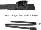 Ayaport Lashing Straps with Buckles Adjustable Cam Buckle Tie Down Cinch Strap for Packing Black 4 Pack