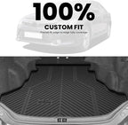 LASFIT Trunk Mat for Toyota Camry 2017 2016 2015(Not Fit Hybrid), Custom Fit TPE All Weather Cargo Mat for Camry 2015-2017 Trunk Liner Rear Cargo Liner, Black