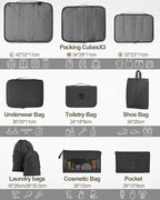Packing Cubes 10 PCS, Mesh Breathable Luggage Organizers Bags, Packing Organizers, Durable Travel Essentials Bags Set, Travel