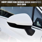 Right Passenger Side Mirror Cover Caps Compatible with Chevrolet Chevy Cruze 2017 2018 2019 Replacement Rear view Mirrors Trim (White)
