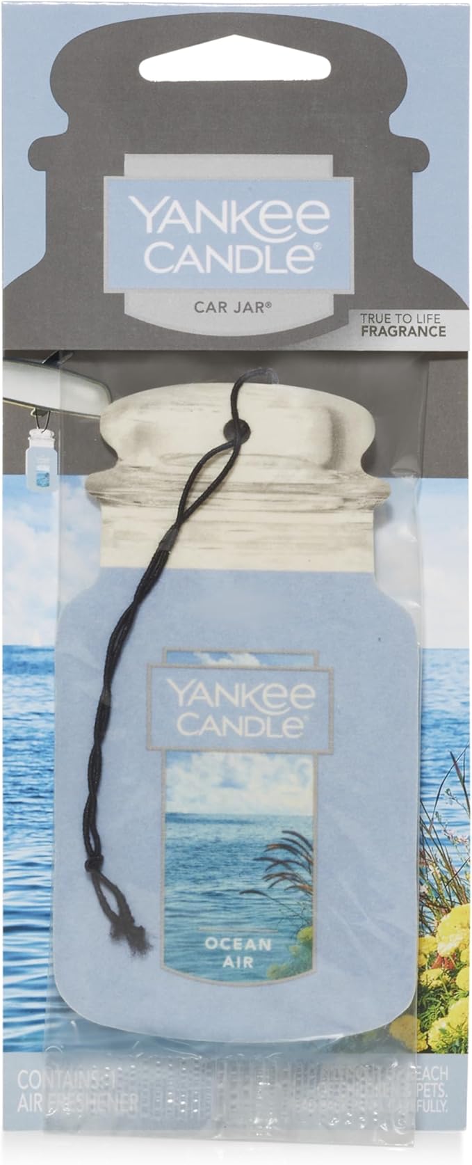 Yankee Candle Paper Car Jar, Ocean Air, 1 CT (Pack of 6)