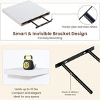 Fun Memories Floating Shelves for Wall - 12 Inch Square Shelves with Invisible Brackets, Small Wall Shelf for Living Room, Ba