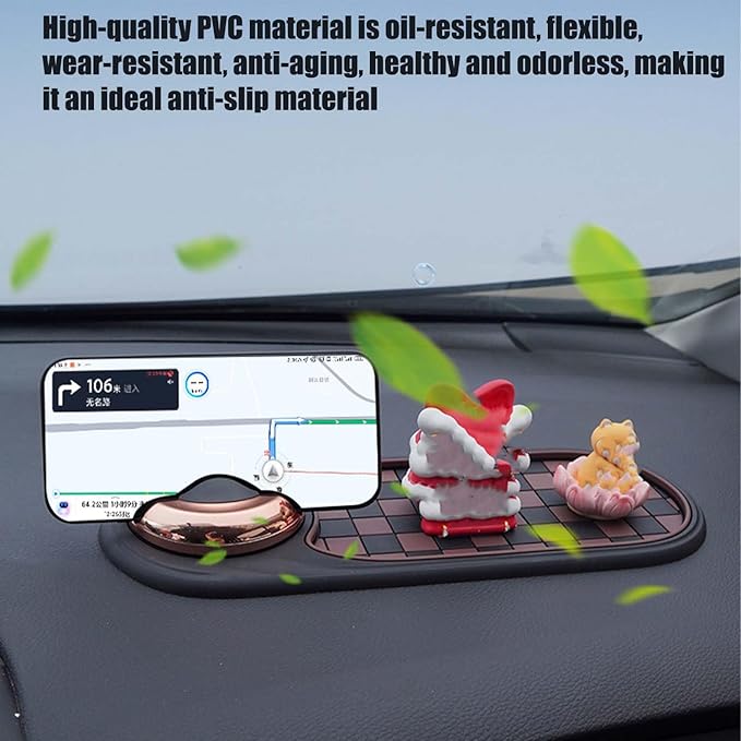 2026 Upgrade Anti Slip Mat for Car Dashboard,Multifunction Car Anti-Slip Mat Auto Phone Holder,Car Antis Slips Mats with Temp