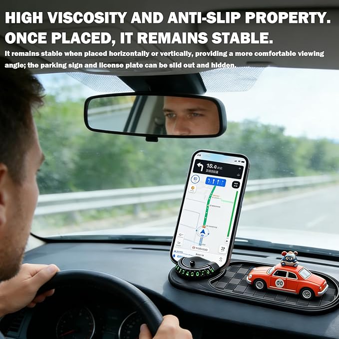 Multifunctional Car Anti-Slip Mat, Multifunction Car Anti-Slip Mat, Multi Function- Universal Non-Slip Dashboard Pad to Secur