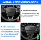 Autorder Custom Fit for Accessories Ford Bronco Sport (CX430) 2021 2022 2023 2024 2025 Carbon Fiber Steering Wheel Panel Trim Cover Automotive Interior Accessories Decoration