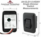 12 Volt DC Dimmer Switch for LED, Halogen, Incandescent - RV, Auto, Truck, Marine, and Strip Lighting (Slider, Black)