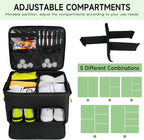 Golf Trunk Organizer, 2 Layers Golf Accessories Bag for Men, Waterproof Car Golf Storage Organizer with Compartment for 2