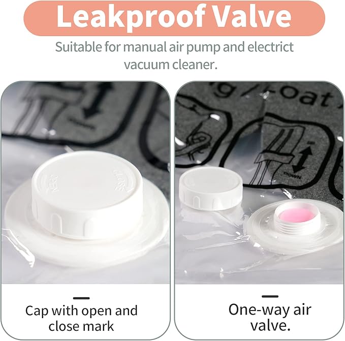 Meetall 6Pack Hanging Vacuum Storage Bag Reusable Space Saver Compressed Bag with Hangers.3pcs in 26.3x35.4inch(67x90cm) and 