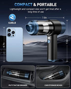 EYYA Handheld Car Vacuum Cleaner Cordless, 15000PA High Power Vacuum & Air Duster, 4-in-1 Portable Mini Vacuum with LED Light