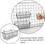 Ciieeo 2pcs Metal Hanging Baskets Wire Wall Baskets Grid Wall Accessory Rv Shelf Organizer Door