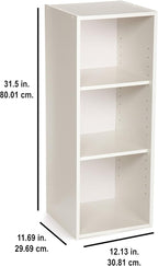 ClosetMaid #8987 Stackable 3-Shelf Organizer, White
