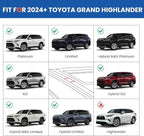 260lbs Roof Rack Cross Bars Compatible with Toyota Grand Highlander/Lexus TX 2024 2025(with Factory Flush Side Rails) Aluminum Crossbars Anty-Sheft Metal Lock Luggage Carrier Kayak Rooftop