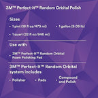 3M Perfect-It Random Orbital Polish, 34134, 1 Quart, Fast Cutting Polisher for Automotive Buffing & Polishing, High-Gloss Finish