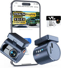 KAWA 2K Dash Cam for Cars with Voice Control - Stealth Display Tiny Dashcam Front Included 32GB Micro SD Card, Super Night Vi