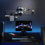 PEGZONE Controller and Headphone Holder Wall Mount, Modular Gaming Pegboard with Accessories, Controller Stand for Xbox PS5 P