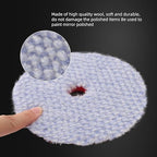 SPTA Wool Polishing Pad, 2Pcs 5''(125mm) Coarse Wool Cutting Pad, Coarse Woolen Pad BlueWool Buffing Pads Set with Hook and Loop for Heavy Cut for Car Polisher, Buffing and Polishing