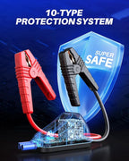 AUTOONE 6000A Car Battery Jump Starter Up to All Gas & 12L Diesel Engine, Car Battery Jumper Starter Portable 12V Jump Box