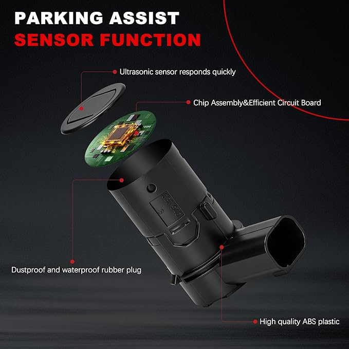 Parking Assist Sensor Compatible with Ford F150 F250 F350 F450 F550 E-150 E-250 Escape Explorer,Lincoln Navigator,Mercury Mariner,1 PCS Reverse Backup Bumper Rear Parking Sensors,OE#3F2Z15K859BA