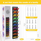 4 Pack Hat Organizer for Baseball Caps Hat - with Built-in Spring Clips Wall Mount Closet Hat Rack Holder Organizer for Baseb