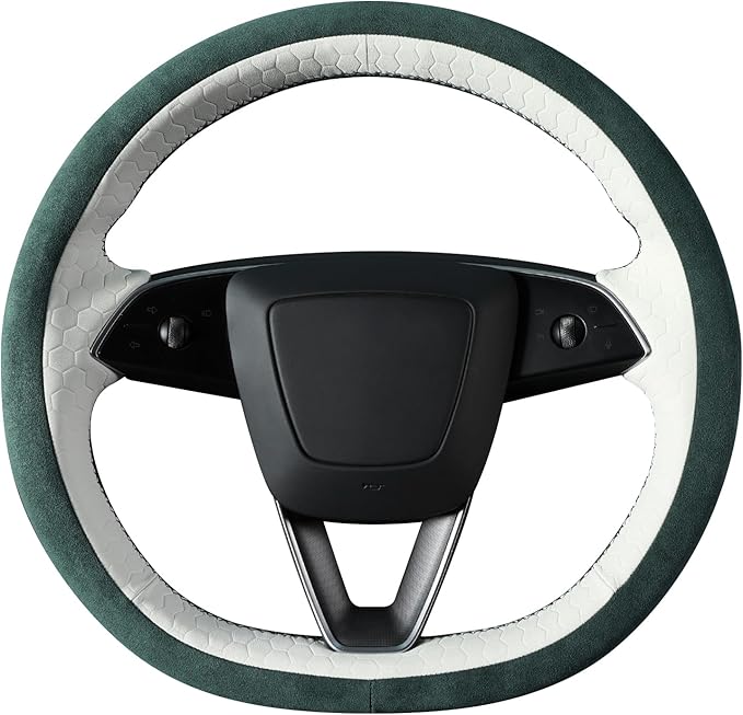 MEWANT DIY Stitching 3D Style Steering Wheel Cover Wrap for Tesla Model 3 Highland 2023-2025/Model Y 2025 Highland for Tesla Model 3/Model Y Accessories(3D Style)