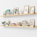 Picture Ledge Shelf, Floating Shelves Set of 2, Solid Pine Wood 72'' Long Large Nursery Book Shelves for Toys Storage, Kids B