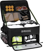 Golf Trunk Organizer, Waterproof Car Golf Locker with Separate Ventilated Compartment for 2 Pair Shoes, Golf Storage for Balls, Tees