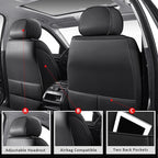 MIROZO Seat Covers Full Coverage,Waterproof Car Seat Covers Full Set Leather Car Seat Protector Automotive Seat Covers Univer