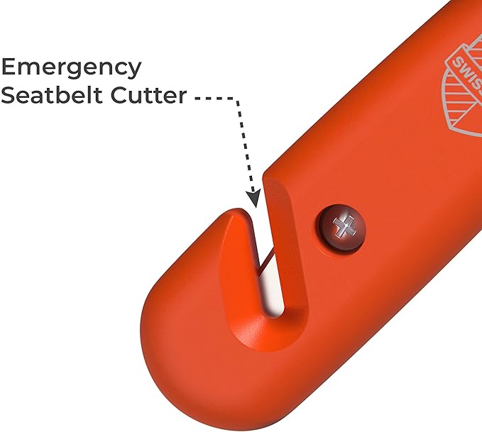 Swiss Safe Durable 5-1 Car Safety Hammer Window Breaker Breaker Tool w/Seatbelt Cutter - Emergency Escape Glass Hammer - Truc