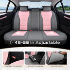 Coverado Car Seat Covers Full Set, Nappa Leather Seat Covers for Cars, Car Seat Protector Car Seat Cushion, Front and Back Se