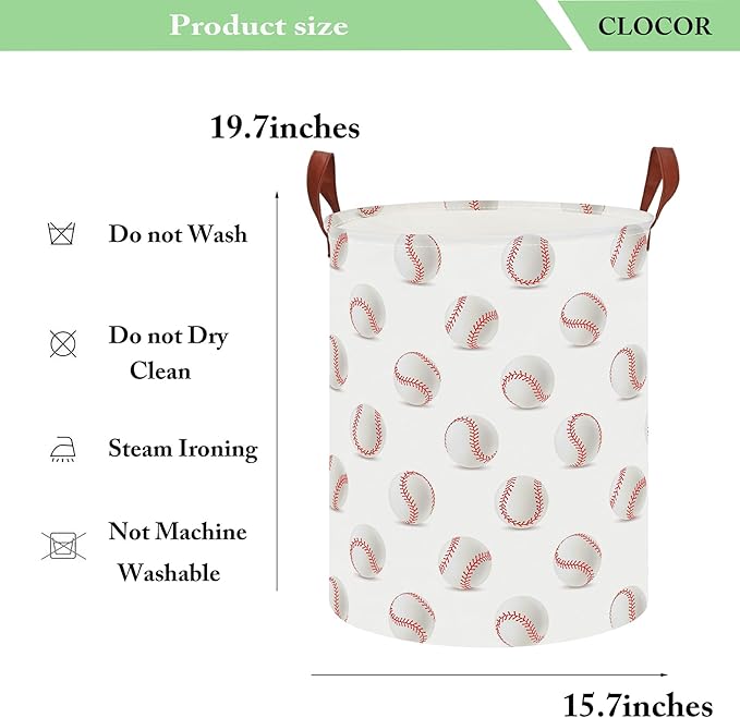 CLOCOR Kids Laundry Basket,Waterproof Baby Boys Nursery Hamper,Collapsible Fabric Storage Container,Toys Bin,Room Decor,Gift 