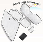 KMF 8pcs Thicken Sun Shades for Jeep Renegade 2015-2024 Accessories, Windshield Sunshade Full Car Window Covers for Side Rear, UV Block and Privacy Blackout for Camping Outdoor