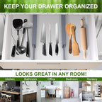 ANTOWIN Bamboo Drawer Dividers Organizers, Expandable Drawer Separators Splitter,17-22 inches Long Adjustable Spring-loaded O