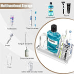 Toothbrush Holders for Bathrooms, Stainless Steel Tooth Brushing Holder Electric Toothbrush and Toothpaste Organizer Bathroom