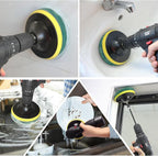 Power Scrub Pads Drill Attachment, GOH DODD 15 Pieces 5 Inch Headlight Restoration Kit Cleaning Kit Scouring Pads with Baker 