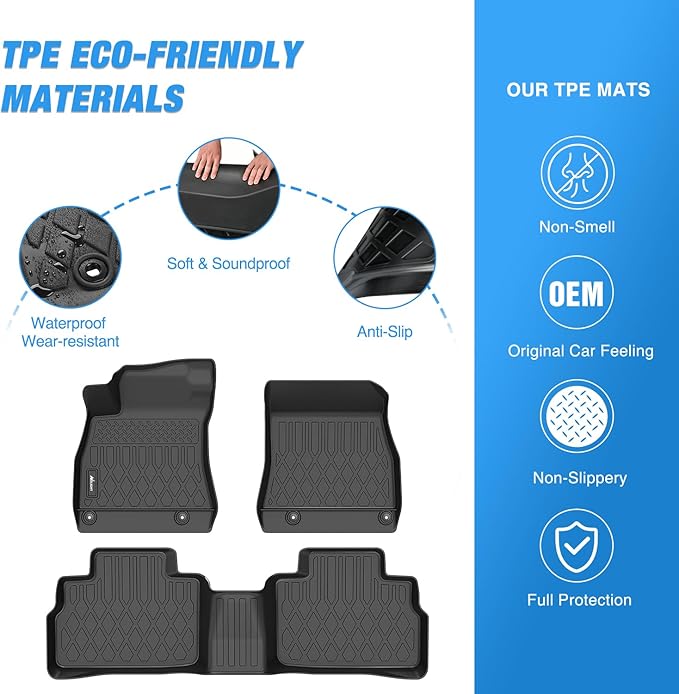 Nilight TPE Floor Mats for Nissan Sentra 2020 2021 2022 2023 2024 2025 2026, All Weather Custom Fit Heavy Duty Floor Liners