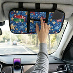Star Zippered Clip on Sun Visor Organizer for Trucks with Adjustable Straps and Pockets Visor Storage Bag with Picture Holder Easy Installation Universal Fit for Most Cars SUV