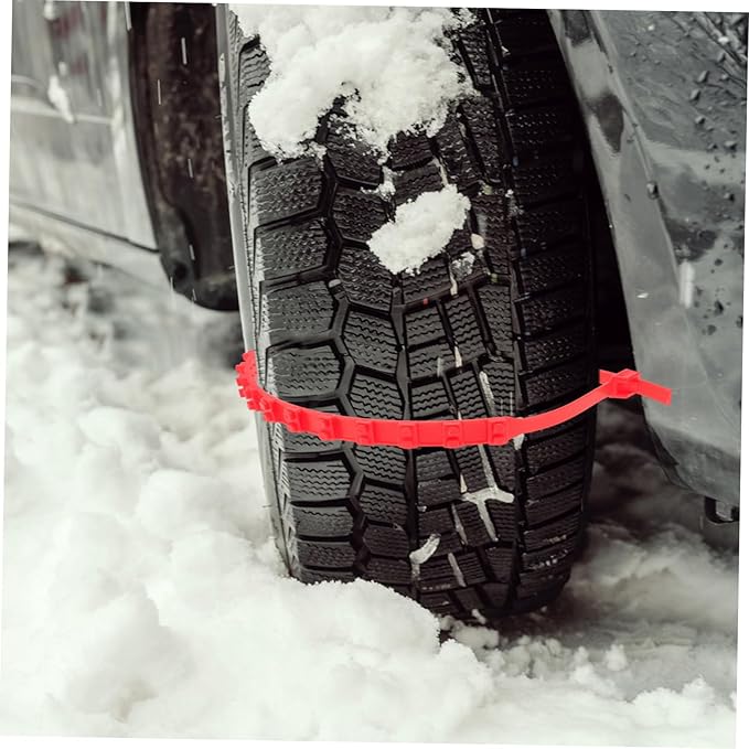 20Pcs Durable Car Snow Chains Skid Zip Tie Traction Devices for Trucks Electric Vehicles Cars Easy Installation Wide Fit for 