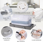 TAILI Under Bed Vacuum Storage Bags for Comforters and Blankets, Save 80% Space, Large Capacity Foldable Under Bed Storage Bo