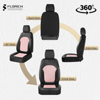 FLORICH Seat Covers Front Seats Pink Seat Cover 2 Pack Leather Mesh Automotive Car Seat Cover Breathable Durable Car Interior