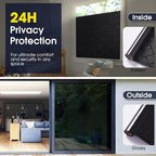 Coavas Total Blackout Window Privacy Film 100% Light Blocking & UV Protection, Static Cling Frosted Privacy Cover No Glue Heat Control Room Darkening Shade for Bedroom, Nursery, 17.5 x 118 inches