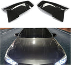 ECOTRIC Door Mirror Caps Side Mirror Covers Compatible with BMW F20 F21 F23 F30 F31 F32 F33 F34 F36 F87 X1 E84 Glossy Black Rearview Replacement for 51167292745 51167292746 51162222543 51162222544