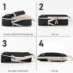 6 Set Compression Packing Cubes, Suitcase Organizer, Lightweight Travel Essentials, Compression Bags For Travel Accessories L
