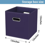 Fabric Cubby Storage Bins，13x13x13 Inches ，Cube Organizer Bins Foldable Storage Bins with Dual Handles Fabric Organizer Bins 