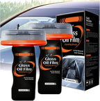 Glass Guard, Hand-Held Glass Emulsion Cleaner, Car Glas-s Oil Film Remover Brush, Windscreen Cleaner Remove Water Spots Dirt 