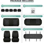 FH Group Automotive Car Seat Covers Full Set Premium 3D Air Mesh Front Seat Covers, Airbag Compatible & Split Bench Cover Uni